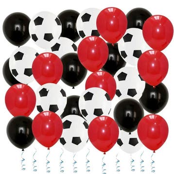 Voetbal party set XXL zwart/wit 152-delig, Ophalen of Verzenden, Nieuw, Overige typen