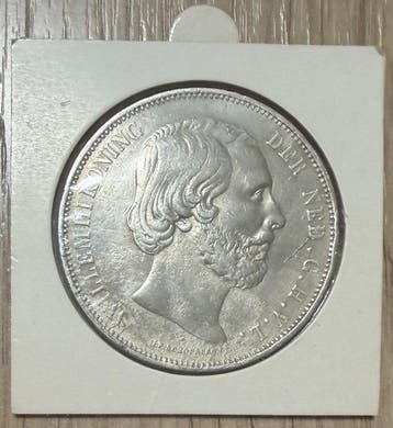 Nederland. Willem III. 2 1/2 Gulden 1874 (Zonder