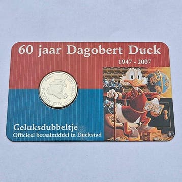Nederland. Geluksdubbeltje Dagobert Duck 2007 (Zonder