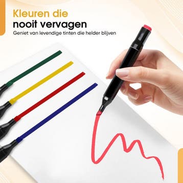Woodley Dubbelzijdige Stiften - 168 kleuren - Voor volwassen, Ophalen of Verzenden, Zo goed als nieuw