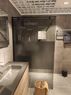 Inloopdouche 120cm mat zwart semi transparant rookglas 0031, Ophalen, Nieuw, Glas, Douche