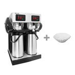 GGM Gastro | Filterkoffiemachine - 2x2,2L - incl. 2 |, Verzenden, Nieuw in verpakking, Koffie en Espresso