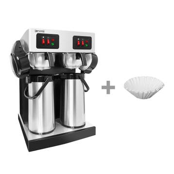 GGM Gastro | Filterkoffiemachine - 2x2,2L - incl. 2 |, Verzenden, Nieuw in verpakking, Koffie en Espresso