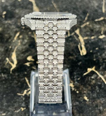 Rolex Datejust 41 - Roman -New  126300 - Iced Out - Diamonds, Staal, Polshorloge, Nieuw, Rolex