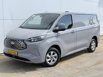Ford E-Transit Custom 65 kWh 218PK, Automaat, Stof, Gebruikt, Zwart