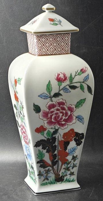 Vista Allegre - dekselvaas - famille rose - Porselein, Antiek en Kunst