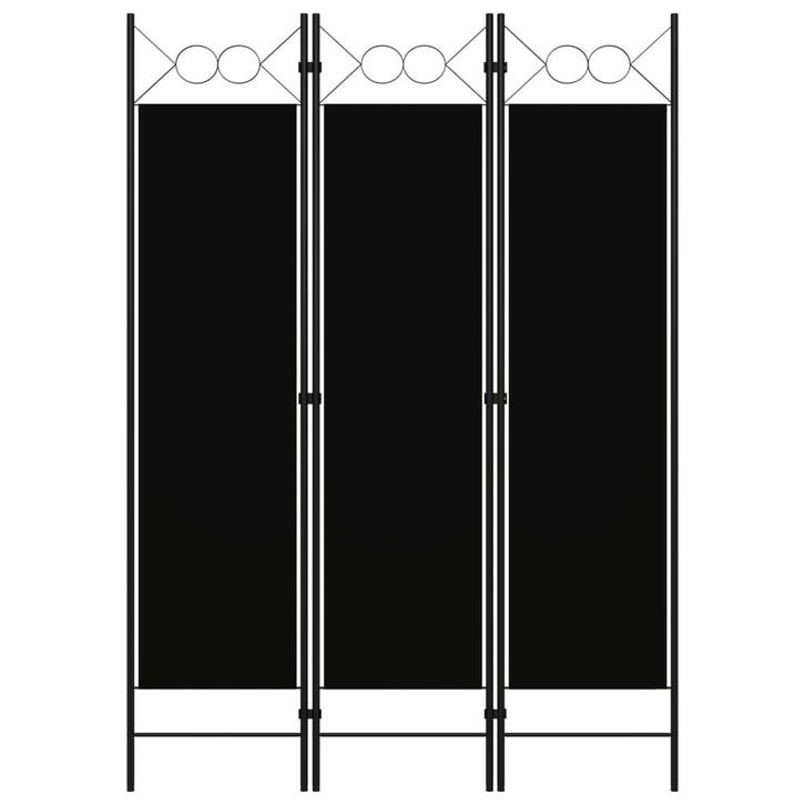 vidaXL Kamerscherm met 3 panelen 120x180 cm zwart, Huis en Inrichting, Woonaccessoires | Kamerschermen, Nieuw, Verzenden