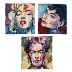 45 x 45 cm!!! 3 fantastische wandtapijten die mythen uit het