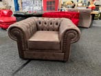 Chesterfield Maarssen TopDeal  Taupe Chesterfield Fauteuil, Huis en Inrichting, Fauteuils, Ophalen, Zo goed als nieuw, CHESTERFIELD