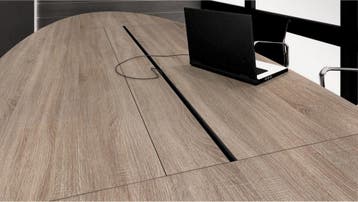Executive vergadertafel, 420x138cm, natuur eiken, Overige plaatsen, Ophalen of Verzenden, Nieuw in verpakking, Kast