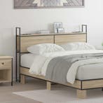 vidaXL Opberghoofdbord met Oplaadstation Sonoma eiken, Verzenden, Nieuw, Bruin, Hout
