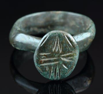 Middeleeuwen, kruisvaardersperiode Brons Bronzen ring met