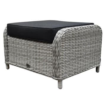 Toscane Bilbao voetenbank 60x74xH47 cm wit grijs, Tuin en Terras, Ophalen of Verzenden, Nieuw, Wicker