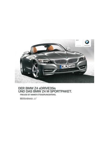 2010 BMW Z4 BROCHURE DUITS, Nieuw, BMW, Author