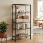 vidaXL Opbergrek 5-laags met wielen 250 kg 75x35x155 cm, Huis en Inrichting, Kasten | Stellingkasten, Verzenden, Nieuw