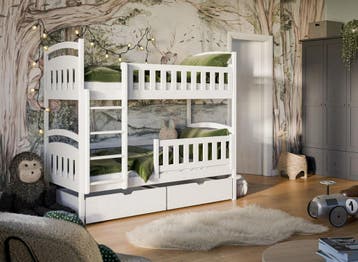 Stapelbed met Lade Ilias - 2-persoons - 90 x 200 - Wit, Verzenden, Nieuw, Stapelbed
