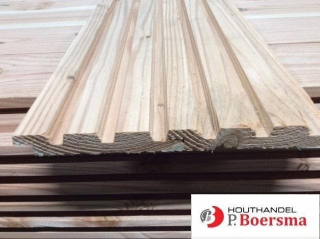 Douglas rhombus triple profiel goedkoop, Doe-het-zelf en Verbouw, Hout en Planken, Overige houtsoorten, 300 cm of meer, 25 tot 50 mm
