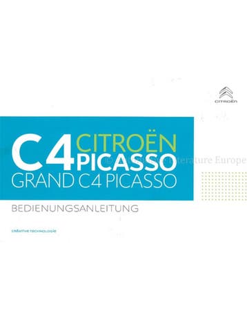 2016 CITROEN C4 (GRAND) PICASSO INSTRUCTIEBOEKJE DUITS, Auto diversen