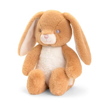 Konijn knuffel bruin/wit - pluche - 25 cm - knuffeldier, Verzenden, Nieuw