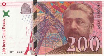 France Fay 75/5 200 Francs Eiffel 1999 Pick 159, Verzenden