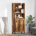 vidaXL buffetkast 2 pcs Oudhout Bewerkt hout, Minder dan 50 cm, Verzenden, Nieuw, Minder dan 100 cm