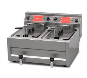 HCB Friteuse - 2 x 12 liter - 400V - RVS, Verzenden, Nieuw in verpakking, Fornuis, Frituur en Grillen