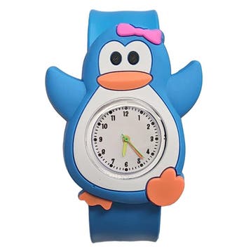 Fako - Kinderhorloge - Slap On Mini - Pinguïn - Blauw, Verzenden, Nieuw