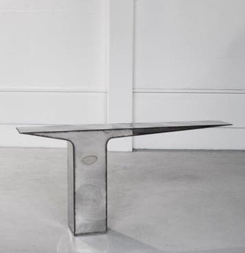 Pol Quadens - Wandtafel - Roestvrij staal - Bladlassen, Antiek en Kunst