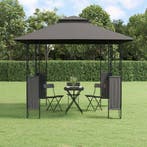 vidaXL Prieel met dak 300x300x270 cm staal antracietkleurig, Tuin en Terras, Verzenden, Nieuw
