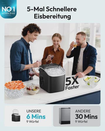 Compacte IJsblokjesmachine: 12kg/24u, Snel ijs in 6 min, Zel, Witgoed en Apparatuur, Verzenden, Nieuw