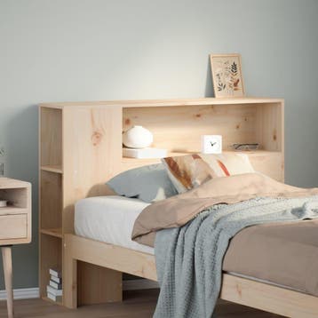 Bed hoofdeinde met vakken | Ruimtebesparend | Laatste stuk!, Ophalen of Verzenden, 80 cm, Overige maten, Hout