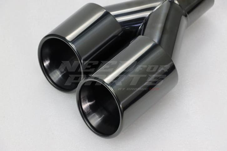 Black Chrome Dual Right Exhaust Tips 101mm, Auto-onderdelen, Uitlaatsystemen, Ophalen of Verzenden