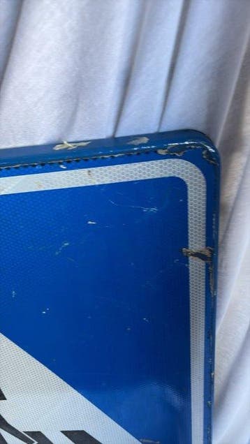 Vintage Voetgangersoversteekplaats – Groot aluminium