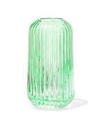 HEMA Vaas voor geurstokjes 5.5x11cm glas ribbel groen, Verzenden, Nieuw