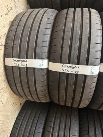 225-40-19 Goodyear Zomerbanden 5mm Incl Montage 225 40 19, Gebruikt, Band(en), Personenwagen, Ophalen