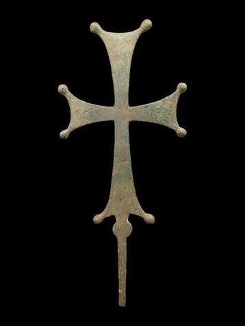 Byzantijns Brons Versierd processiekruis (1x) - 25.5 cm