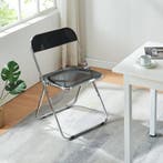 Klapstoel set van 6 Pornainen 74x46x47 cm zwart [en.casa], Huis en Inrichting, Stoelen, Verzenden, Nieuw