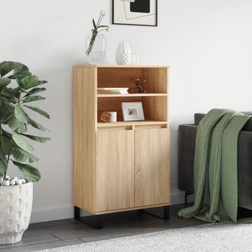 vidaXL buffetkast 60x36x110 cm bewerkt hout sonoma, Verzenden, 100 tot 150 cm, Nieuw, 50 tot 100 cm