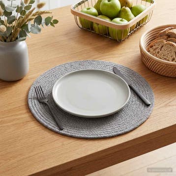 vidaXL Jute placematten 6 st Grijs 100% Tossa Jute, Verzenden, Nieuw, Grijs