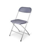 Klapstoel kunststof MILOS lichtgrijs frame - antraciet zi..., Verzenden, Nieuw