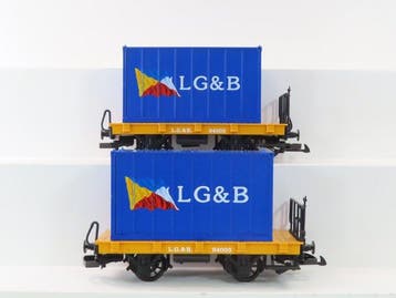 LGB G - 94003 - Modeltrein goederenwagon (2) - 2x 2-assige, Hobby en Vrije tijd, Modeltreinen | Overige schalen, Nieuw