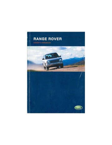 2003 RANGE ROVER INSTRUCTIEBOEKJE ENGELS