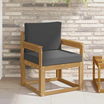 vidaXL 2 Stuk Buiten bankenset Polyester Wit en Anthraciet, Verzenden, Nieuw