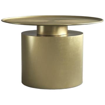 101 Copenhagen Tafel Pillar Laag - Brass - Bijzettafel, Minder dan 45 cm, Gebruikt, Overige vormen, Art Deco