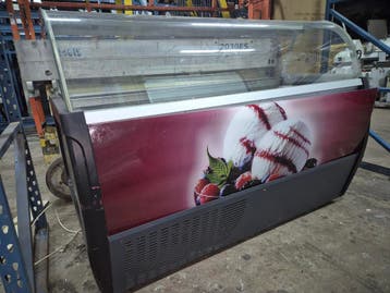 Veiling Schepijsvitrine Rumba 10 baks nu ijssalon verkoop, Gebruikt, Koelen en Vriezen