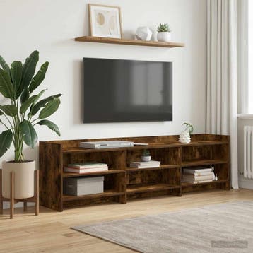 vidaXL TV-kast 168 x 33 x 47 cm Gerookt eiken Bewerkt hout, Minder dan 50 cm, Verzenden, Nieuw, Minder dan 100 cm