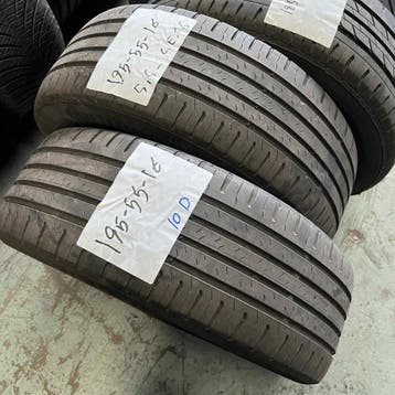 2 x Continental EcoContact 5 195-55-16 Zomerbanden 5,5mm, Gebruikt, 16 inch, Ophalen of Verzenden, Band(en)