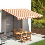 vidaXL Vervangingsdoek voor luifel 4,5x3 m geel en oranje, Verzenden, Nieuw