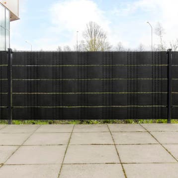 vidaXL Balkonschermen 10 st 255x19 cm poly rattan zwart, Verzenden, Nieuw