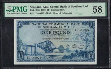 Schotland. - 1 Pound 1959 - Pick 265 (Zonder minimumprijs)